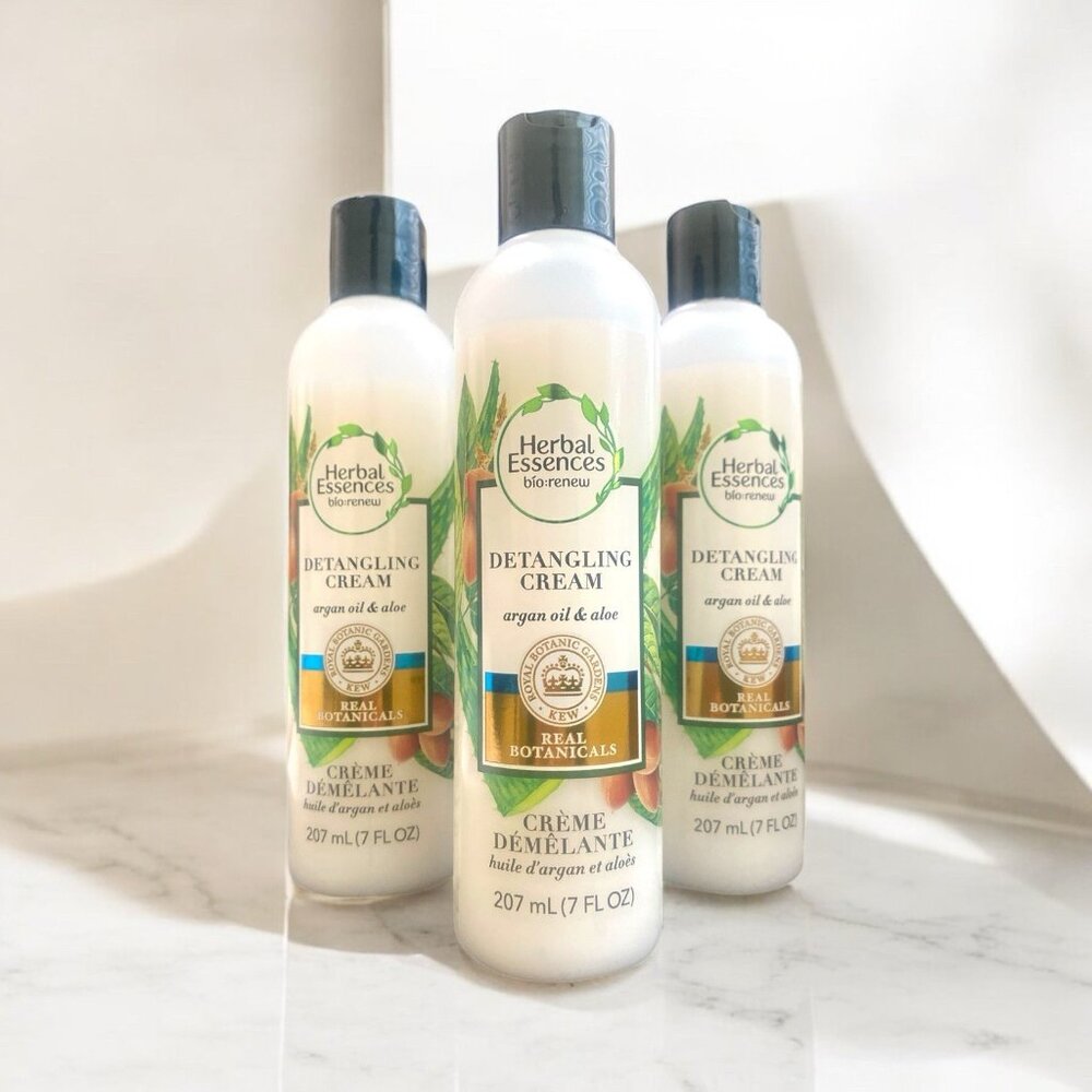 3 Herbal Essences bio:renew Detangling Cream Argan Aloe 7 oz.